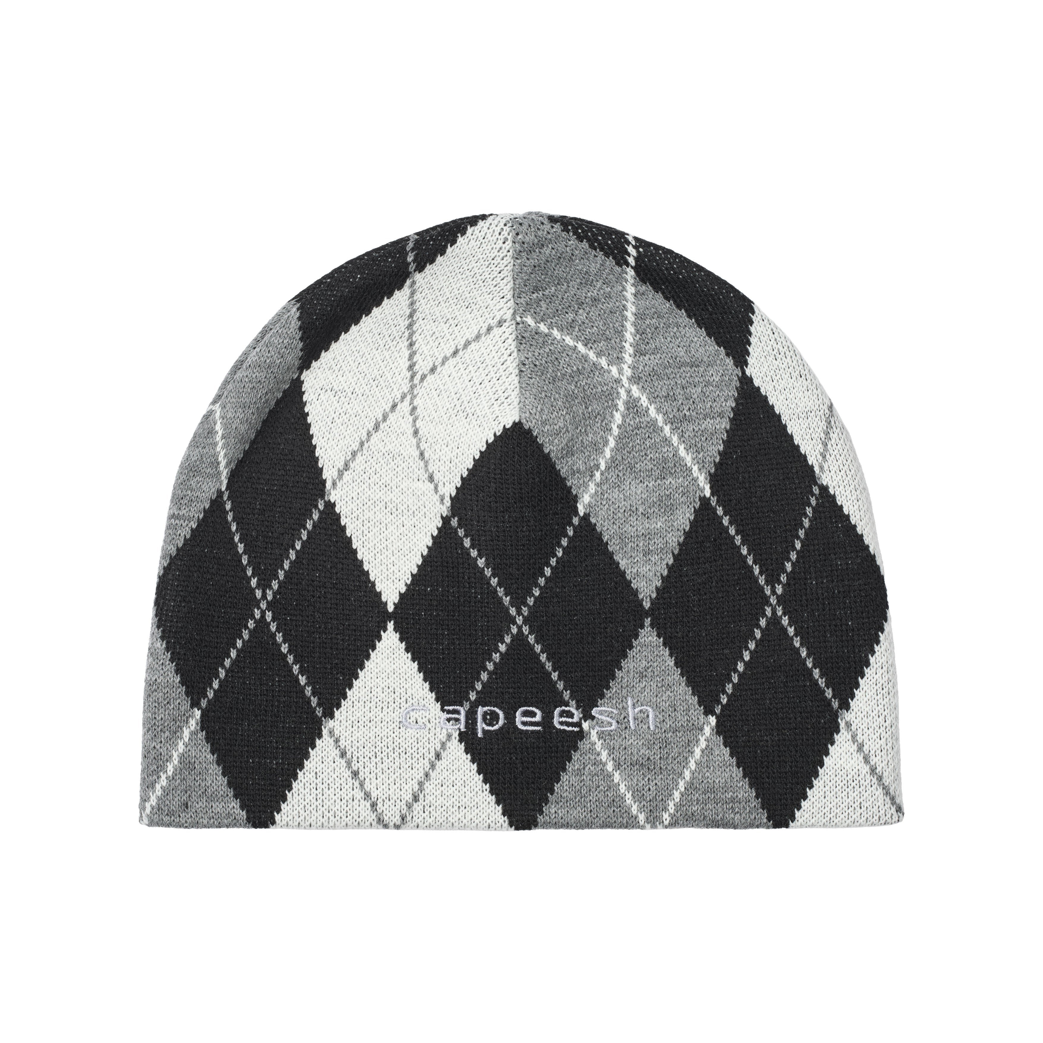beanie - plaid diamond