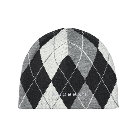 beanie - plaid diamond