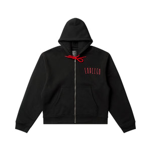 zip hoodiy - black